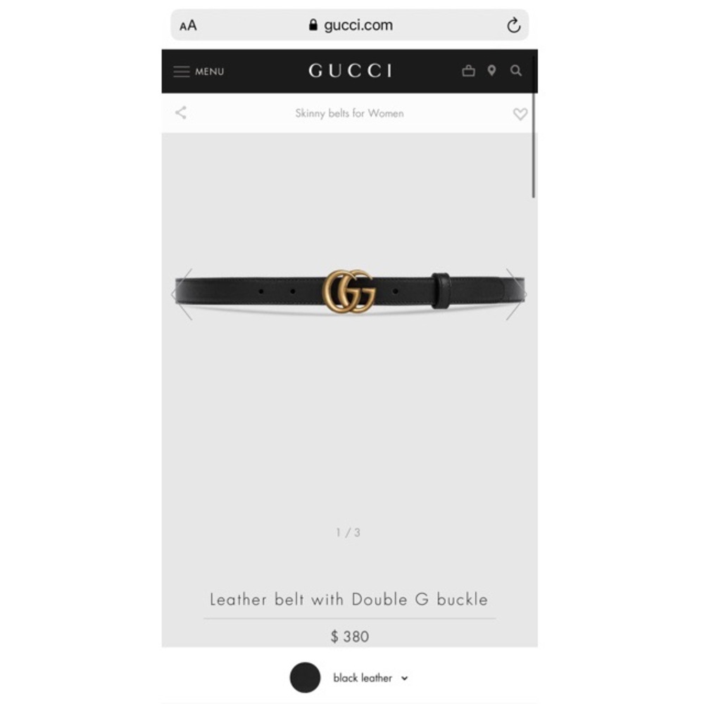Gucci double G buckle belt